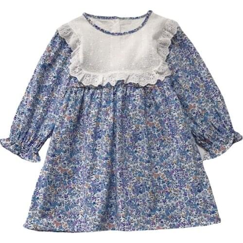 2021 Autumn Casual Solid Girls Dress Cartoon Kids Dresses For Girls High Quality Fashion Girl Clothes