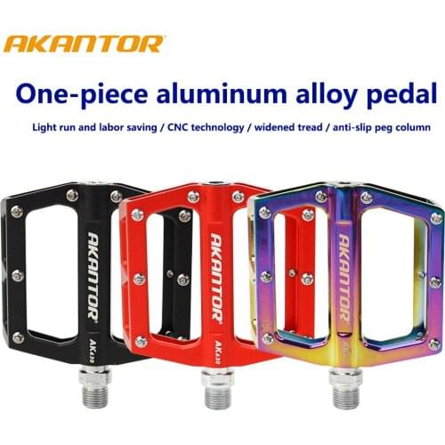 Bicycle Pedals Ultralight CNC Aluminum Alloy Colorful Hollow Anti skid Bearing Mountain Bike Foot Pedal Bicycle Parts AKANTOR