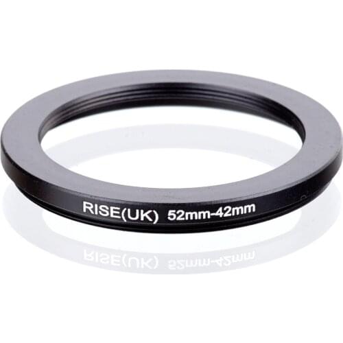 RISE(UK) 52mm-42mm 52-42mm 52 to 42 Step down Ring Filter Adapter black