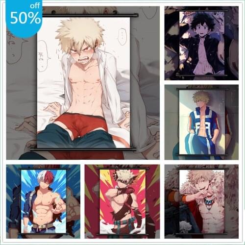 Boku No My Hero Academia Bakugou Katsuki Todoroki Shoto Midoriya Izuku Anime Posters Canvas Painting Wall Art Picture Home Decor