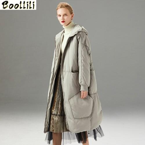 Boollili 90% White Duck Down Jacket Women Clothes 2020 Winter Down Coat Women Hooded Korean Puffer Jacket Women Warm Parka