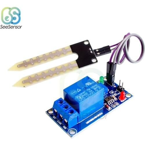 DC 12V Soil Moisture Sensor Relay Control Module Hygrometer Measure Tools Automatic Watering Humidity Starting Switch