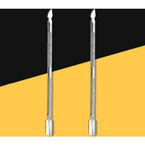 1PCS Nail Pusher Double Head Stainless Steel Cuticle Nail Pusher Manicure Tool Dead Skin Push For Nail Women Men Nail Tool