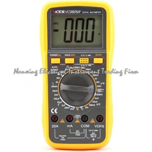 VICTOR 2000 Counts 20A 1000V Resistance Capacitance Inductance Temperature Victor Digital Multimeter VC9805A