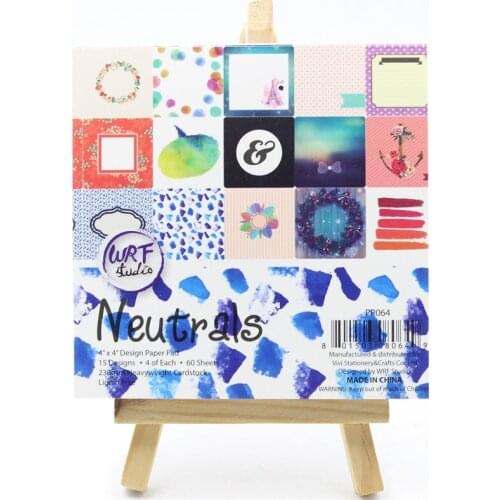 YPP CRAFT 60pcs 4" Single-side Printed Neutrals pattern creative papercraft art paper handmade scrapbooking kit set book