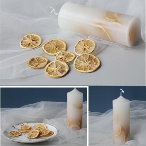 10pcs Dried Lemon DIY aromatherapy candle wax slice lemon slice dried flower material DIY Candle Mold