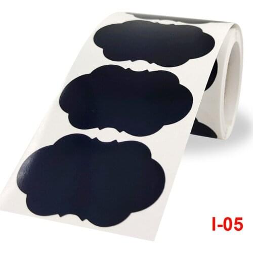 120Pcs 3.5x5.5cm Black Kraft Stickers Paper Labels Blank Gift Tags for Jar Candle Glass Bottle Seal Labels Stationery Sticker
