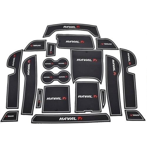 19pcs for Haval F7 F7X 2019 2020 2021 Accessories Rubber Car Door Mat Interior Anti-Slip Cup Pad Gate Slot Pad