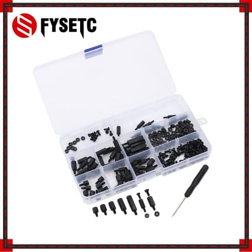 210Pcs Assorted M3 M2.5 Nylon Screws Nut Standoffs Spacers For Arduino Raspberry Pi DIY Aircraft FPV RC Drone PC Mods