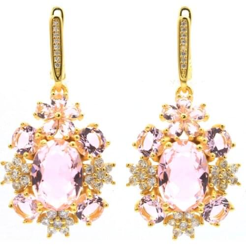 31x20mm Luxury Created New Stone Iolite White Zircon For Womans Wedding Silver Pendant