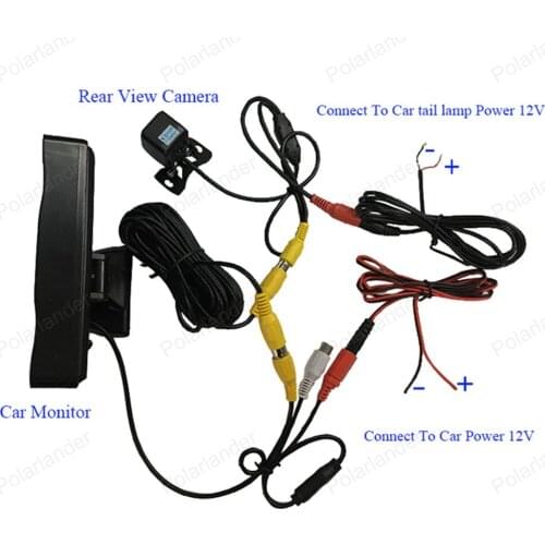 Free shipping hot sale Car Rear View Mirror Monitor 4.3 inch with Reversing Camera Parking Monitor System