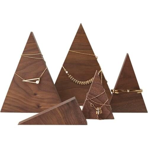 Wood Necklace Rings Stand Holder Shelf Jewelry Display Rack Bracket Bracelet Organizer for Woman Girl Gifts