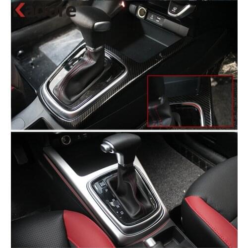 For Kia Rio 4 X-line 2018-2019 Matte Carbon Fiber Gears Shift Panel Decorative Trim Stickers On Cars Car-styling Accessories