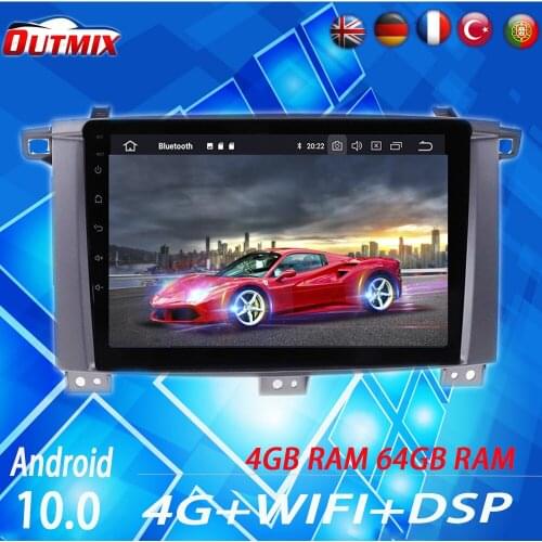 For Toyota Land Cruiser LC100 2002-2007 Android10.0 car DVD player GPS multimedia Auto Radio car navigator stereo receiver GPS