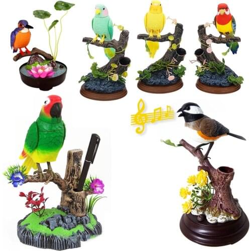 Electric Simulation Voice Control Parrot Toy Musical Magpie Talking Electronic Pet Bird Model Decoration ChildrenS Toy Gift