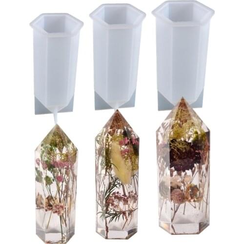 Crystal Point Tower Epoxy Resin Mold Aromatherapy Plaster Candle Silicone Mould DIY Crafts Jewelry Home Decoration Casting Tools