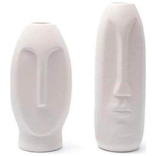 American ceramic face art vase, office home restaurant bar desktop decoration crafts, holiday gifts