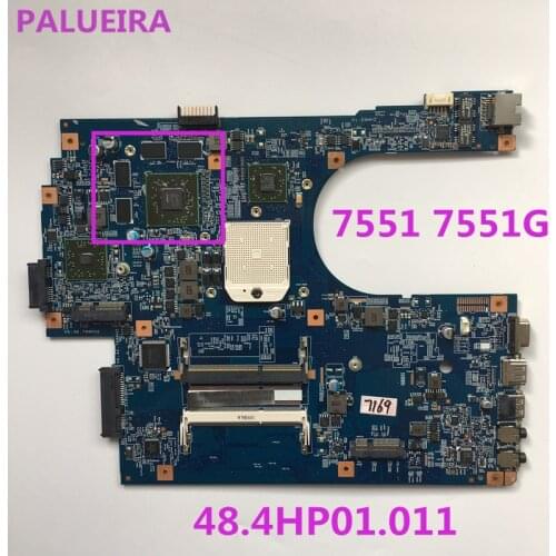 PALUBEIRA MB.RCD01.001 55.4HP01.281G JE70-DN 48.4HP01.011 laptop MotherBoard with video card chip for Acer Aspire 7551 7551G