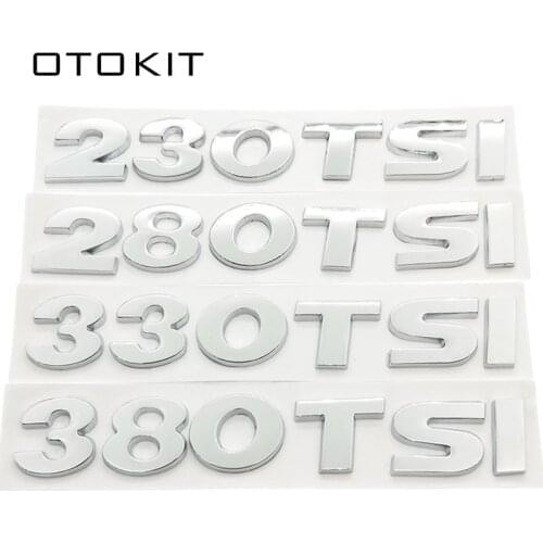 230 280 330 380 TSI Metal Sticker Custom Text Personalized Stereo Letter Motorcycle Car Stickers DIY Emblem Sticker Car Styling