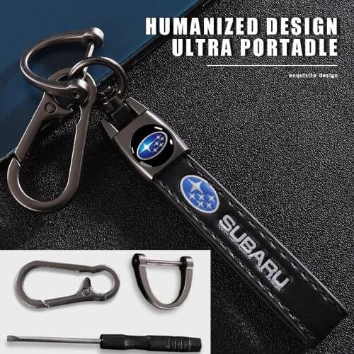 Metal Key Ring Car KeyChain With Auto Logo Steel Buckle Anti-Lost Accessories For Subaru Impreza Legacy WRX STI BRZ XV WRC Exiga