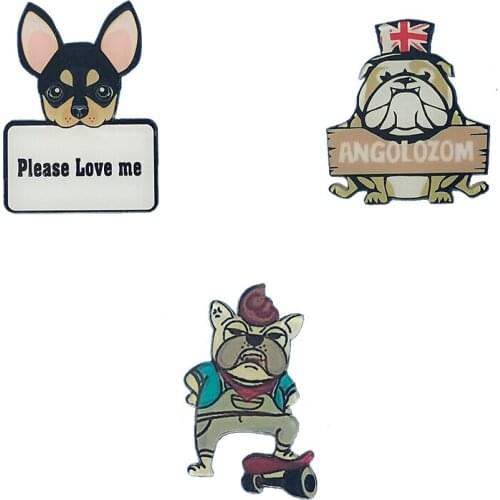 Cartoon Acrylic Animal Brooches-Funny Dog Brooch Pins, As A Gift For Friends Or Women For Halloween And Christmas