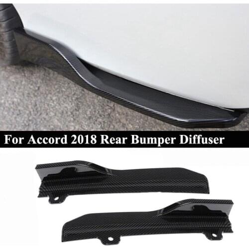 Car Rear Bumper Lip Cover Trim, for Honda Accord 2018 Diffuser Splitter Spoiler Scratch Protector, Carbon Fiber