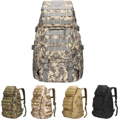 Outdoor Mountaineering Bags Large Capacity Tactical Training Backpack Camouflage Military Combat Climbing Sports Molle Bag