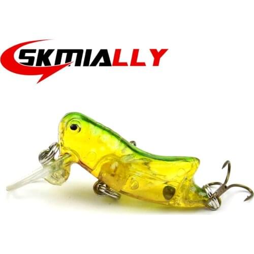 Fishing Tackle Lure Minnow Bass Insect Grasshopper Freshwater Hard Baits Crankbait 4.5cm/3.37g Hook Fishing Accessories MZ01