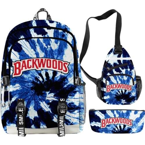BACKWOODS Cigar Backpacks Students School Bags for Teenage Boys Girls Three Pieces Backpacks Cosplay Bag Anime Cartoon