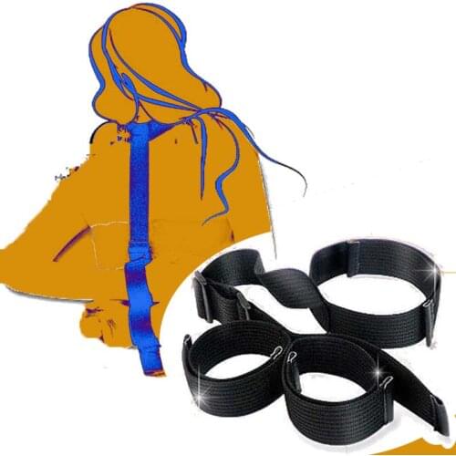 Adult Sex Games Fetish Neck Collar To Hand Restraint Wrist Cuffs Nylon Bondage Restraints Sex Toys For Couple Sex Products