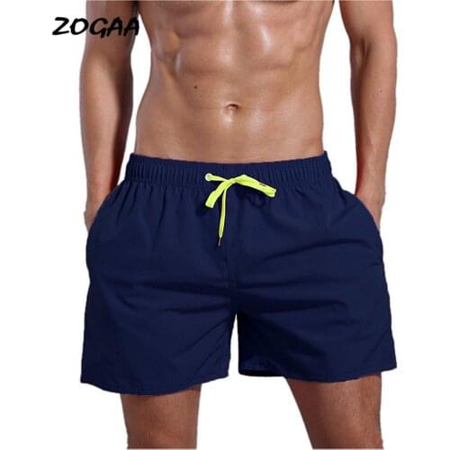 ZOGAA Shorts Men Hot Sale Summer Mens Shorts Beach Pants Solid Multicolor Drawstring Fashion All-match Casual Chic Male Young