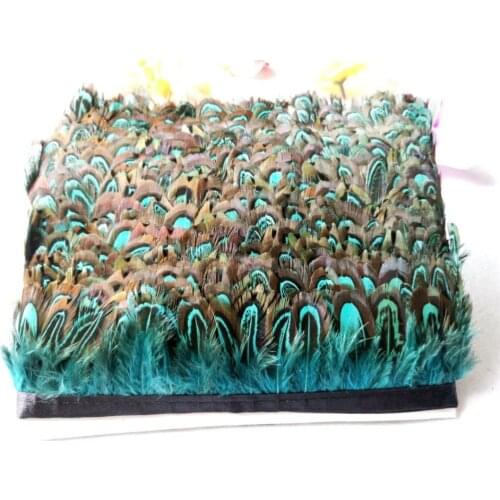Pheasants feather cloth belt, blue cloth belt 10 meters long, about 50mm wide, DIY decoration accessories