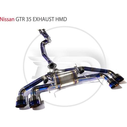 Titanium alloy exhaust pipe is suitable for Nissan GTR R35 custom valve exhaust sound modification