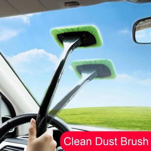 1Pcs 13 inch Window Brush Microfiber Wiper Cleaner Cleaning Brush with Cloth Pad Car Auto Cleaner Cleaning Tool Brush 3.0