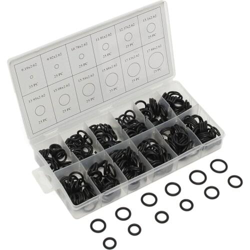 300pcs Car Air Conditioning Refrigerant Rapid O-Ring Seal O Ring Seals Kit Automotive AC System Repair Tool Set