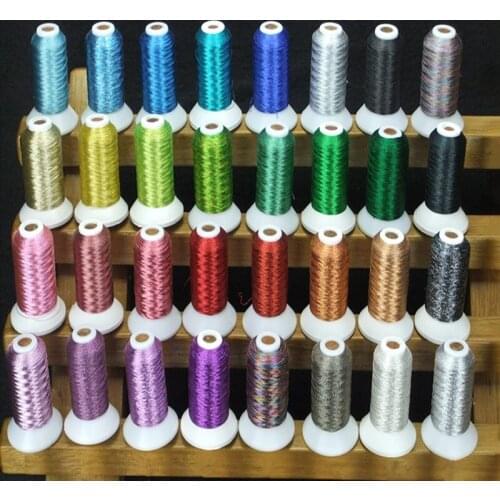 32 Colors Simthread Metallic embroidery thread/ Computer Embroidery Sewing Thread For Hand Or Machine Embroidery
