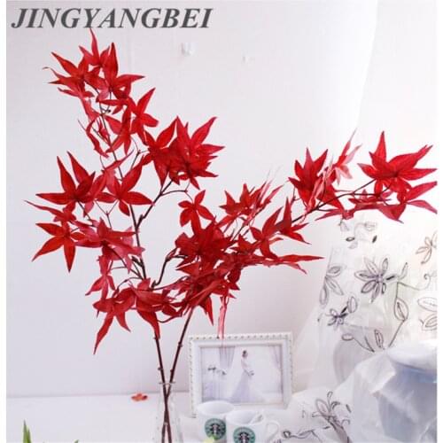 70cm Artificial Plants Maple Leaf Branches DIY Autumn Silk Flower Arranging Home Wedding Decorations Backdrop Party Leaf Wreath