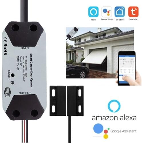 Tuya WiFi Garage Door Opener Controller Wireless Garage Door Open/Close Module Smart Home Control Work With Alexa Google Home
