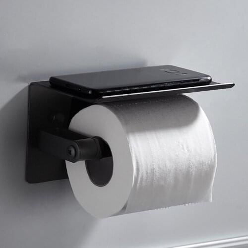 Stainless Steel Paper Towel Holders for Kitchen Wall Mounted Phone Shelf Toliet Roll Paper Holder kitchen napkins paper holder