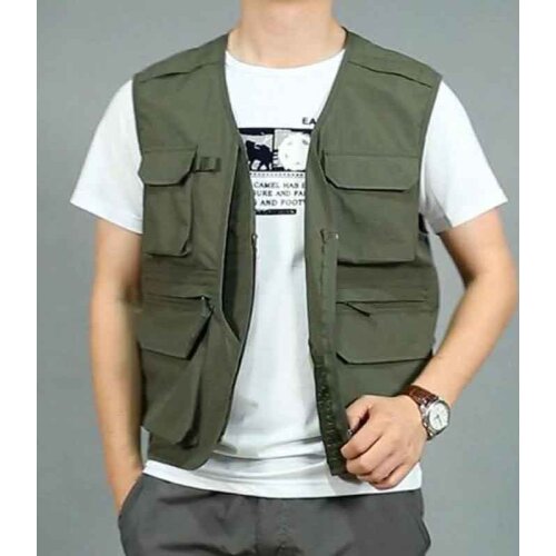 Outdoor Quick Dry Hiking Vest Mens Multi-pockets Big Size Sleeveless Jackets Male Photography Tourism Camping Fishing Waistcoat