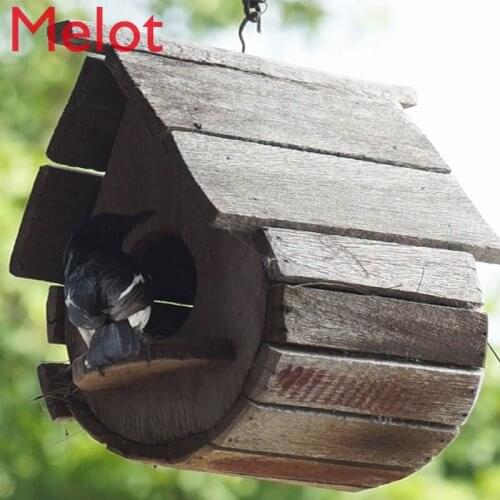 Wooden Bird Nest Outdoor Keep Warm Hanging Nest Winter Small House Pearl Finch Breeding Peony Tiger Skin Xuanfeng Parrot Nest