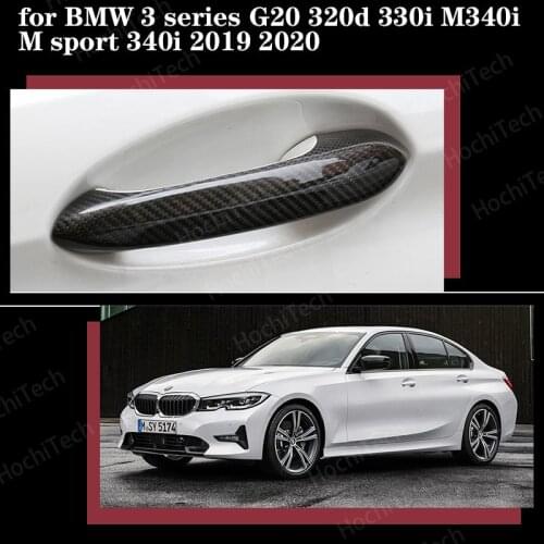 For Car-Styling Exterior Door Handle Pull 100% Real Carbon Fiber Cover Decor
