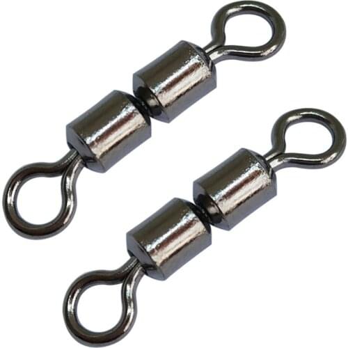 F2052 1000pcs/lot High Speed Double Rolling Swivel Barrel Fishing Swivels FishingTackle Connector Accessories pesca