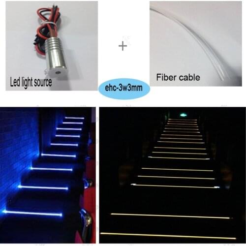 Factory 12v 3w led light source fiber optic lighting cinema step light