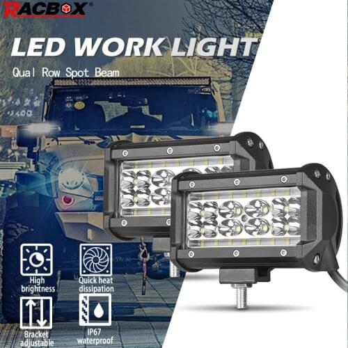Pair 5 inch 80W Off road LED Work Light Spot Beam Led Light Bar For Spotlight Truck Tractor 4x4 UAZ GAZ SUV ATV Car Accessories