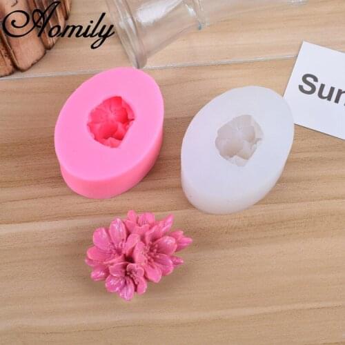 Aomily Peach Blossom Plum Blossom Fondant Cake Molds Cake Decorating Tools Jelly Sugar Craft Chocolate Moulds Ice Cube Molds