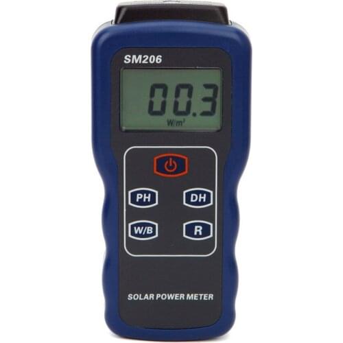 Solar Power Meter Precise Light Meter Solar Radiation Tester Optical Solar Research Glass Light Intensity Data Peak Hold