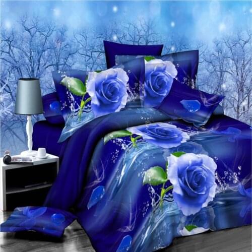 4pcs Bedding Set Modern 3D Printing Queen King Twin Size Bedding Set 1pc Duvet Cover +1pc +2pcs Pillowcase Sheet Bed
