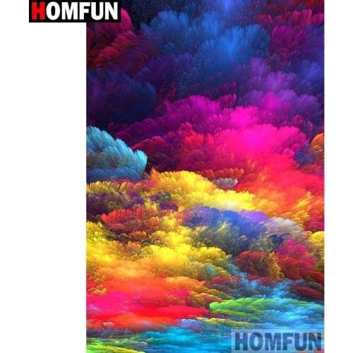 HOMFUN Full Square/Round Drill 5D DIY Diamond Painting "Colored sky" Embroidery Cross Stitch 5D Home Decor A15256