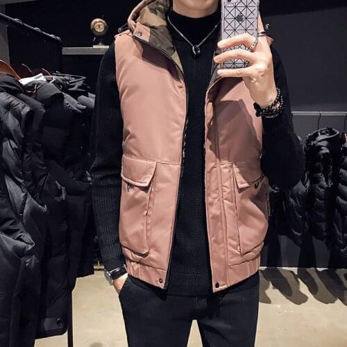 New Autumn And Winter Trend Thickened Cotton Padded Jacket With Cotton Waistcoat For Men Young Mans Shoulder Jacket Waistcoat